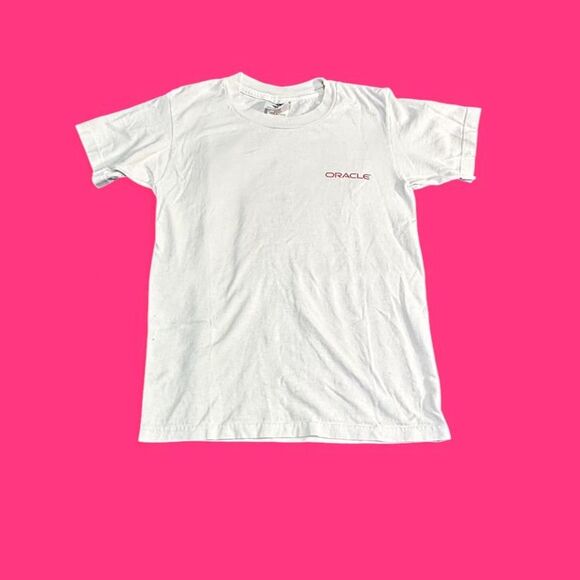 Jerzees Tops - Vintage 2000s Y2K Oracle Racing Team T-Shirt – White – Size WMNS XS